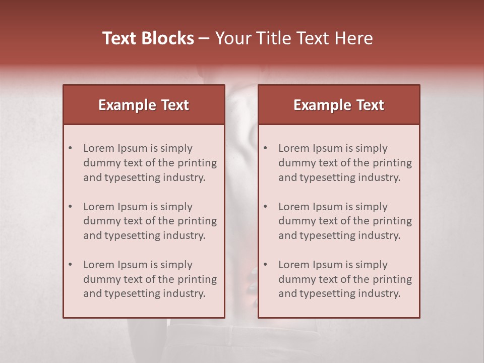 A Man Holding His Back With His Hands On His Hip PowerPoint Template