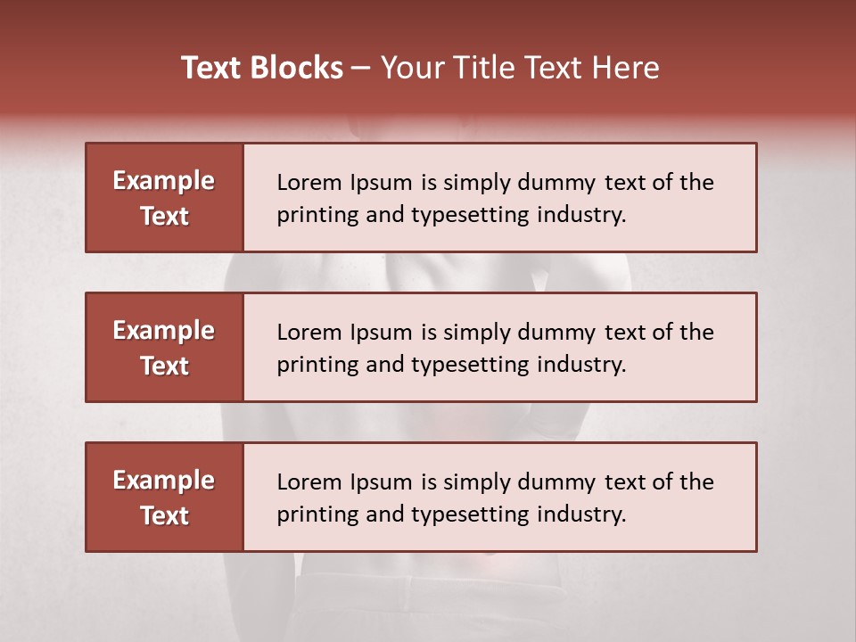 A Man Holding His Back With His Hands On His Hip PowerPoint Template
