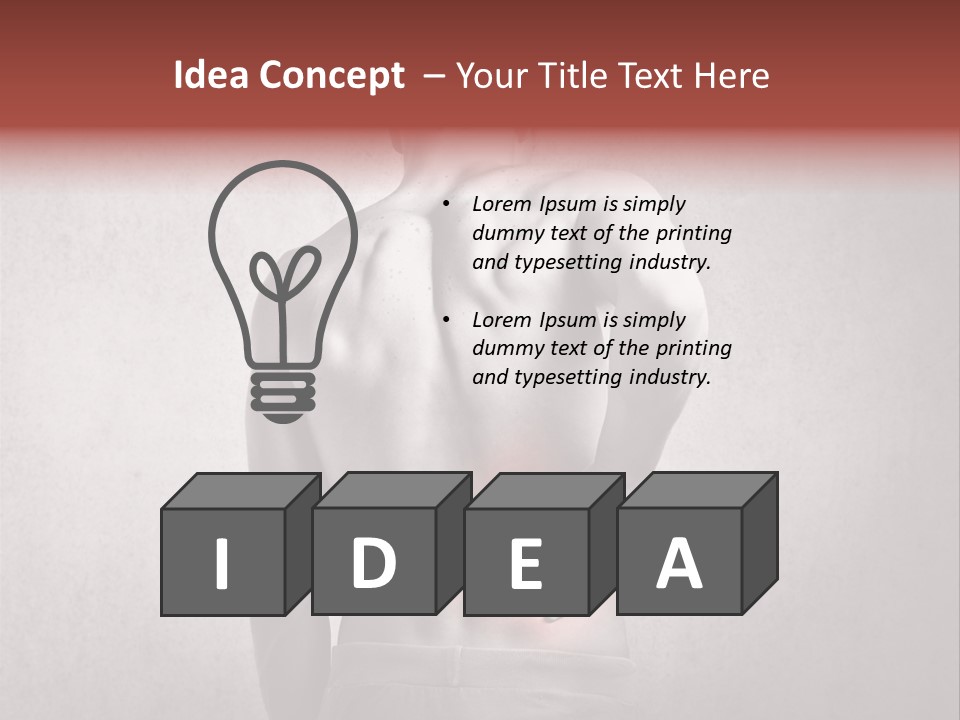 A Man Holding His Back With His Hands On His Hip PowerPoint Template