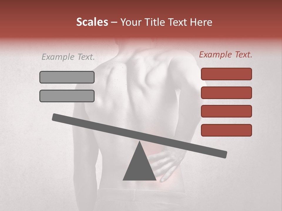 A Man Holding His Back With His Hands On His Hip PowerPoint Template