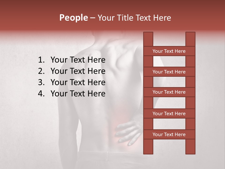 A Man Holding His Back With His Hands On His Hip PowerPoint Template