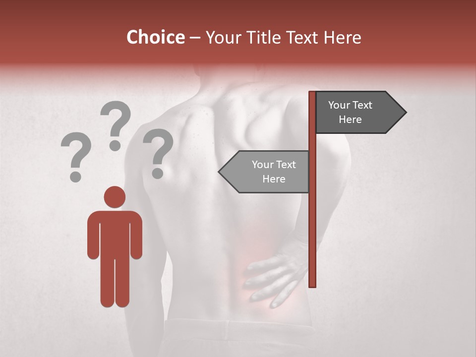 A Man Holding His Back With His Hands On His Hip PowerPoint Template