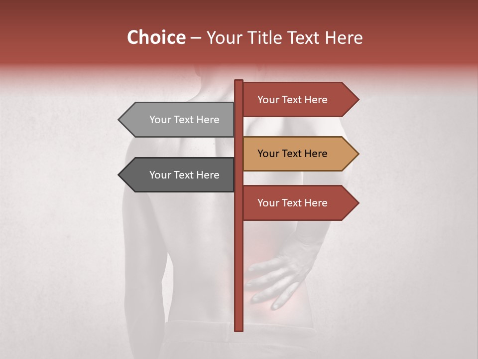 A Man Holding His Back With His Hands On His Hip PowerPoint Template