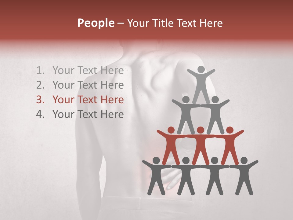 A Man Holding His Back With His Hands On His Hip PowerPoint Template