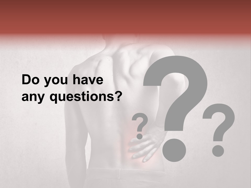 A Man Holding His Back With His Hands On His Hip PowerPoint Template