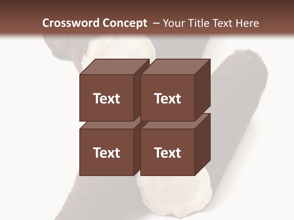 Two Cinnamons With A Bite Taken Out Of Them PowerPoint Template