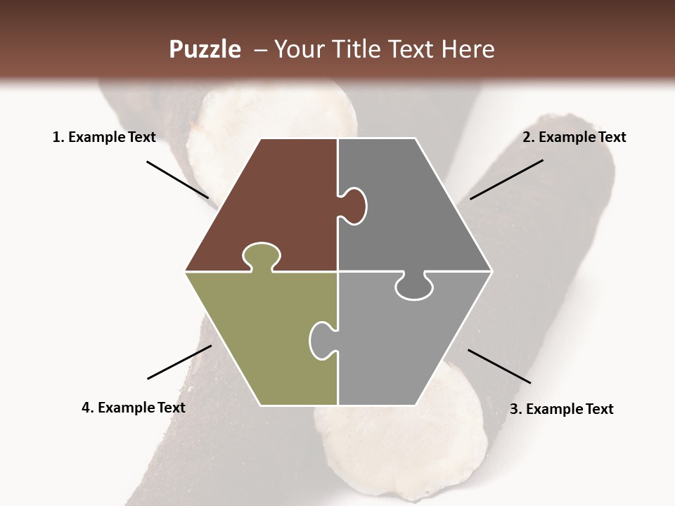 Two Cinnamons With A Bite Taken Out Of Them PowerPoint Template