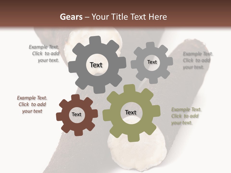 Two Cinnamons With A Bite Taken Out Of Them PowerPoint Template