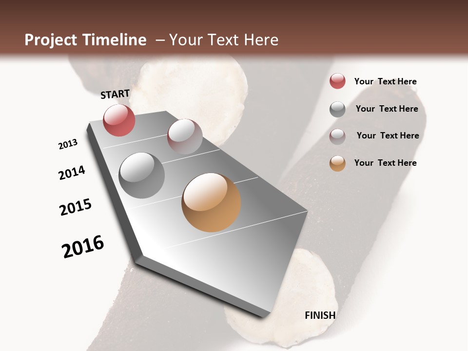 Two Cinnamons With A Bite Taken Out Of Them PowerPoint Template