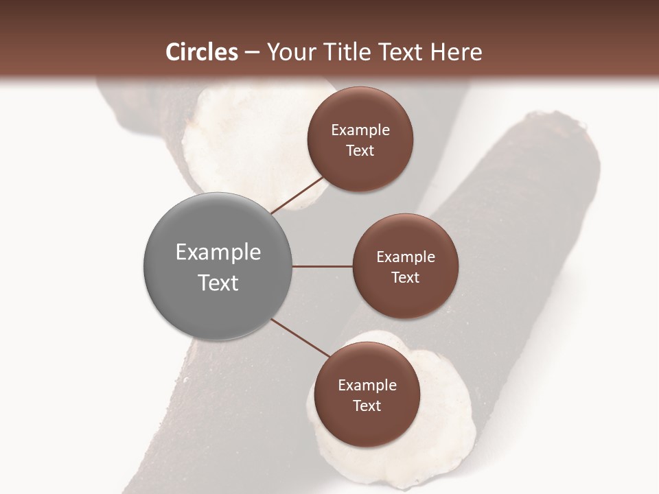 Two Cinnamons With A Bite Taken Out Of Them PowerPoint Template