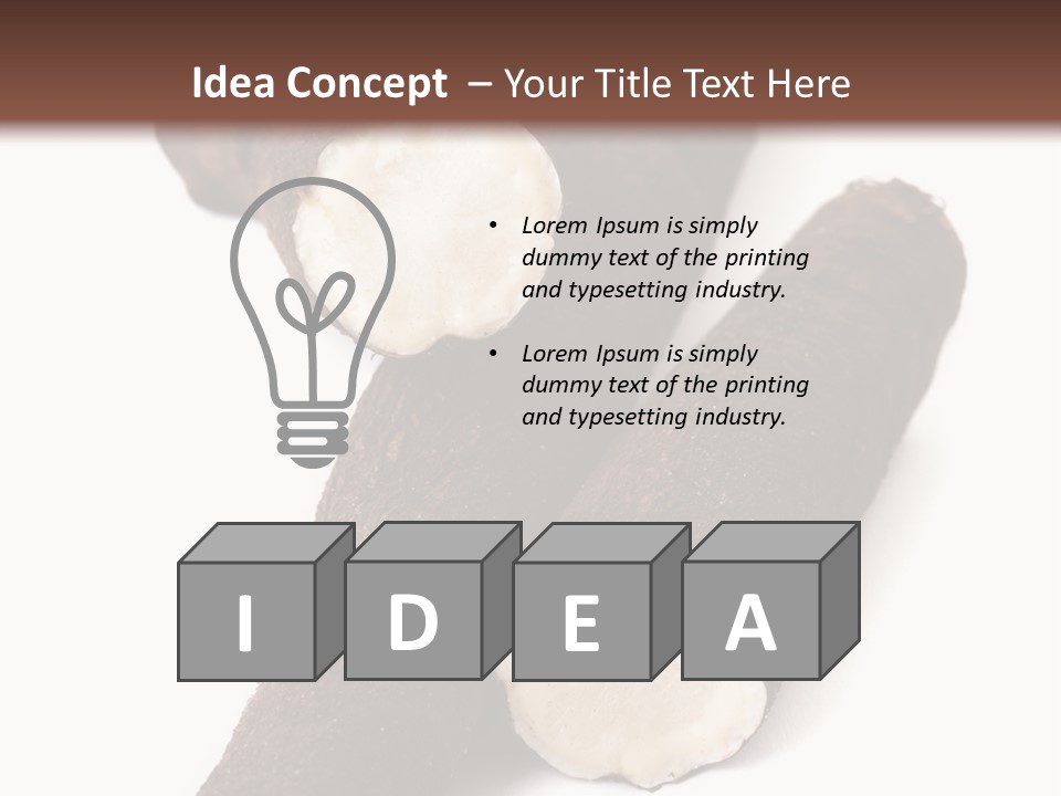 Two Cinnamons With A Bite Taken Out Of Them PowerPoint Template