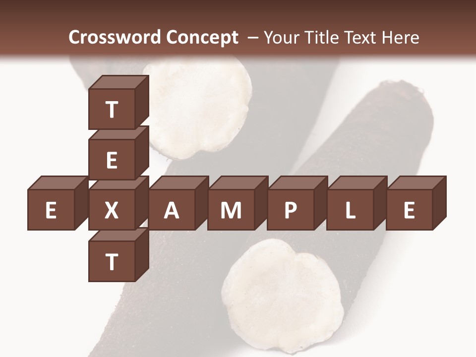 Two Cinnamons With A Bite Taken Out Of Them PowerPoint Template