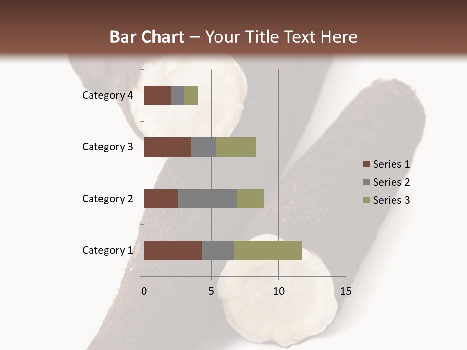 Two Cinnamons With A Bite Taken Out Of Them PowerPoint Template