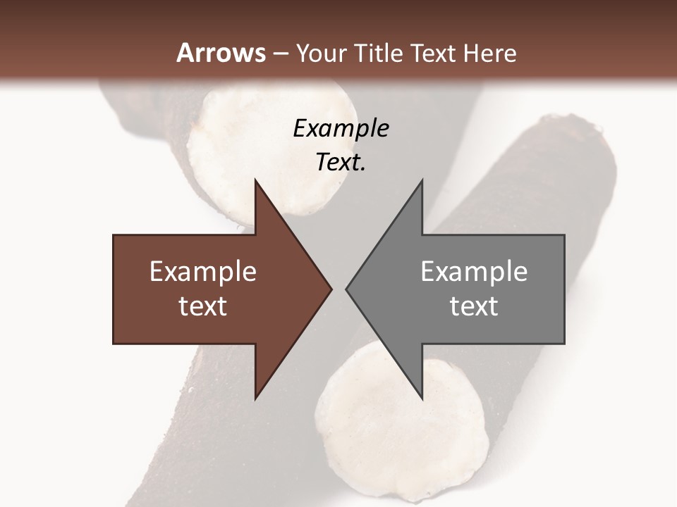 Two Cinnamons With A Bite Taken Out Of Them PowerPoint Template