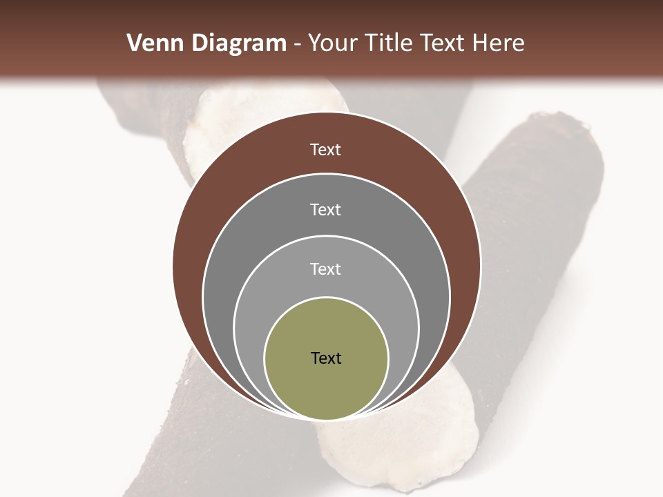 Two Cinnamons With A Bite Taken Out Of Them PowerPoint Template
