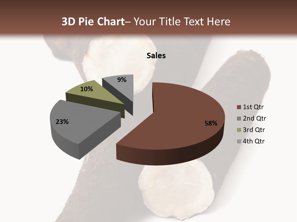 Two Cinnamons With A Bite Taken Out Of Them PowerPoint Template