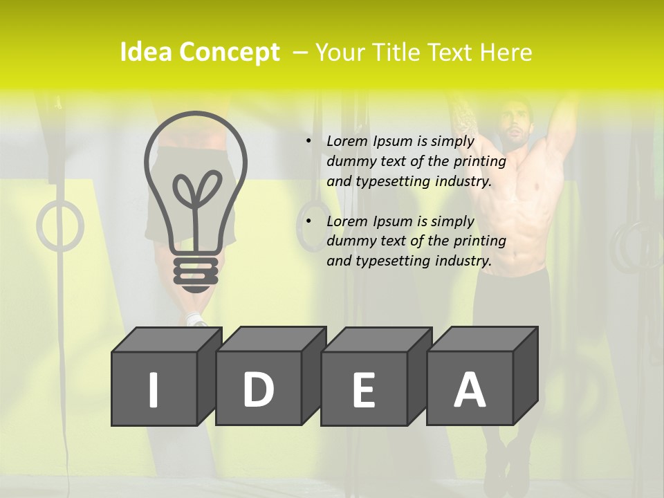 Gym Ring Muscular PowerPoint Template