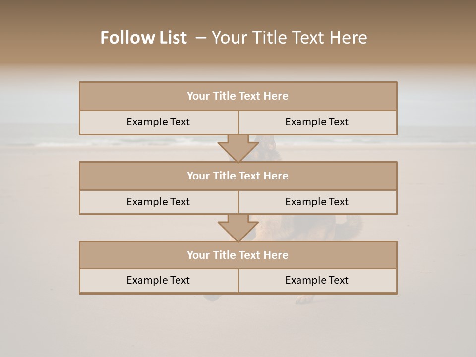 Shepherd Dog Dog Portrait At The Beach Labradoodle PowerPoint Template