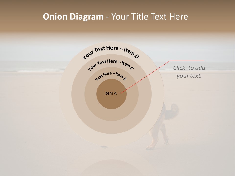 Shepherd Dog Dog Portrait At The Beach Labradoodle PowerPoint Template