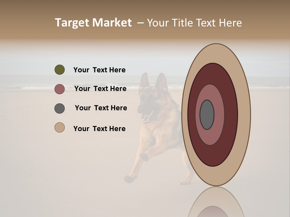 Shepherd Dog Dog Portrait At The Beach Labradoodle PowerPoint Template