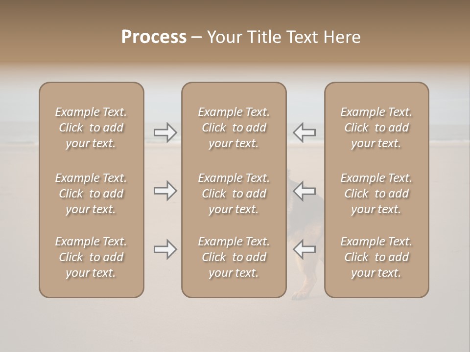 Shepherd Dog Dog Portrait At The Beach Labradoodle PowerPoint Template