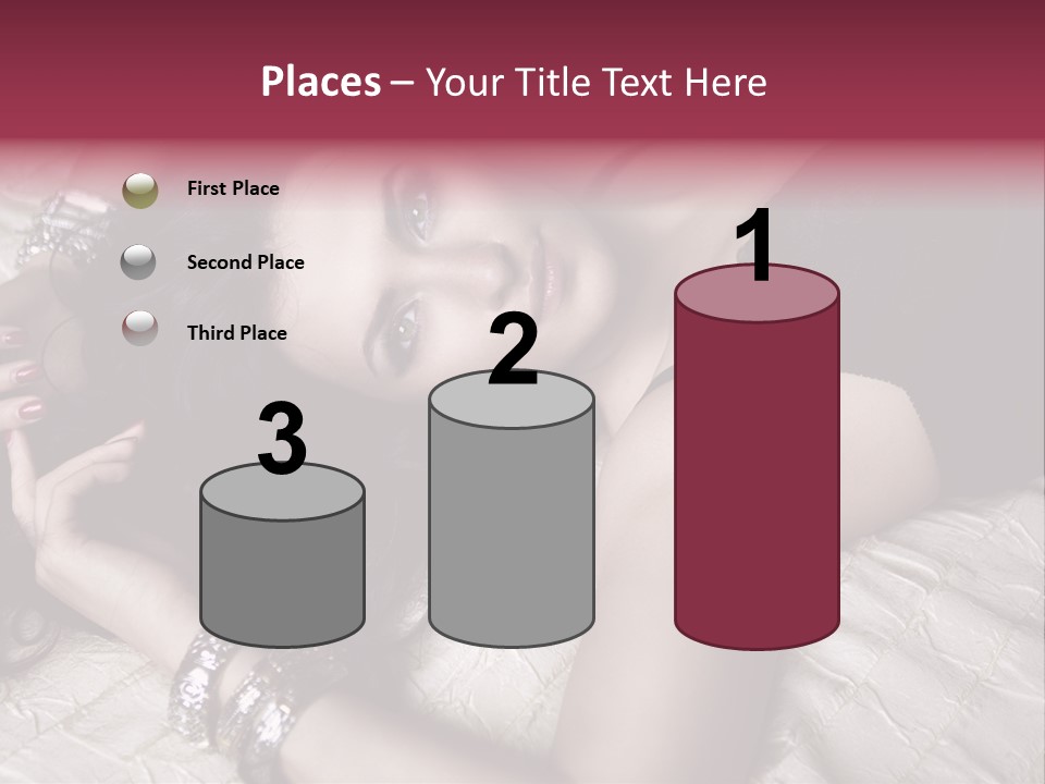 Lip Gloss Model Blush PowerPoint Template