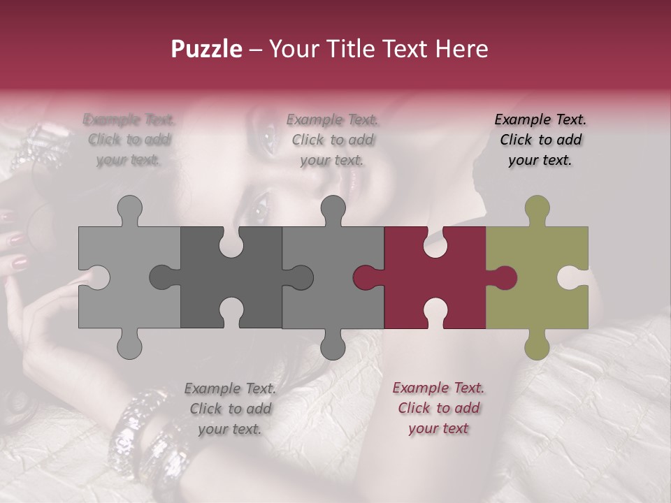 Lip Gloss Model Blush PowerPoint Template