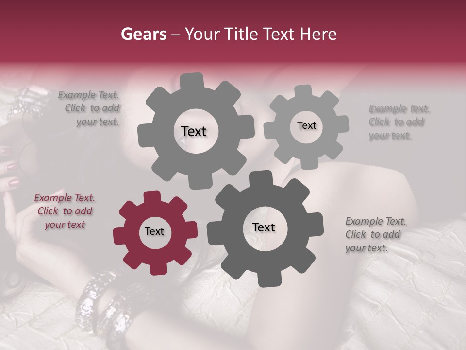 Lip Gloss Model Blush PowerPoint Template