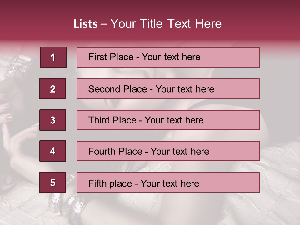 Lip Gloss Model Blush PowerPoint Template