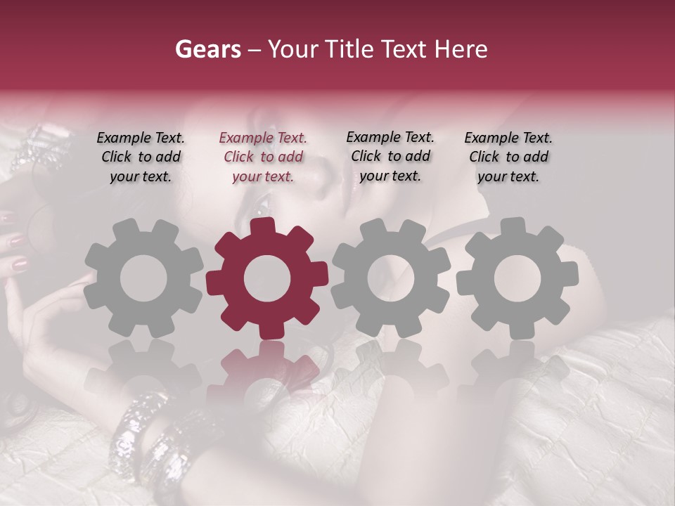 Lip Gloss Model Blush PowerPoint Template