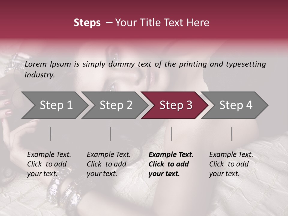 Lip Gloss Model Blush PowerPoint Template