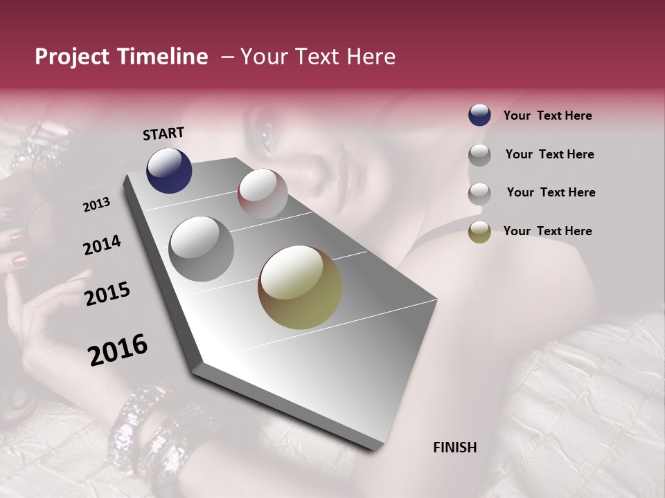 Lip Gloss Model Blush PowerPoint Template