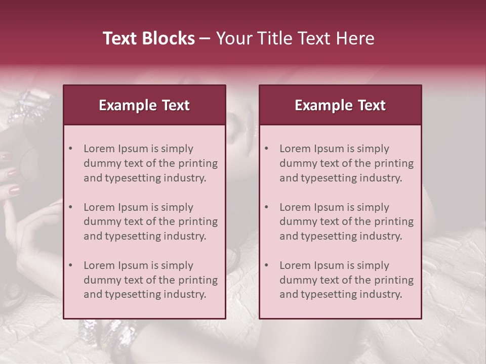 Lip Gloss Model Blush PowerPoint Template