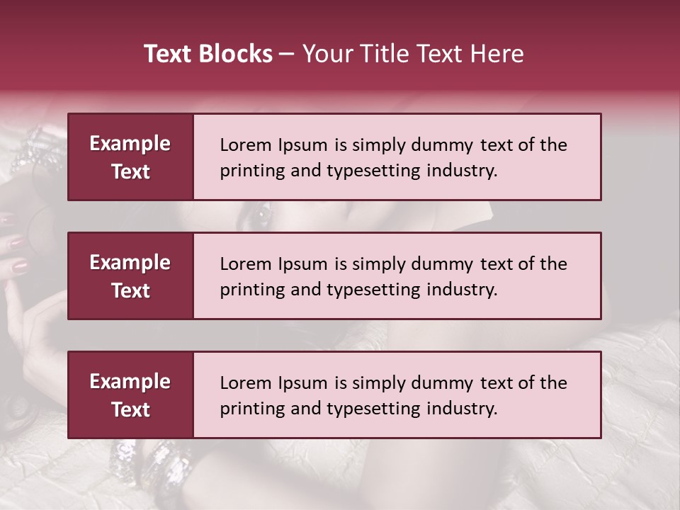 Lip Gloss Model Blush PowerPoint Template