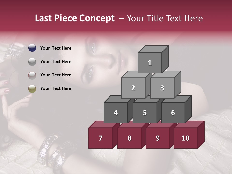 Lip Gloss Model Blush PowerPoint Template