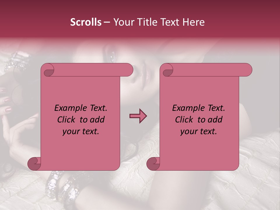 Lip Gloss Model Blush PowerPoint Template