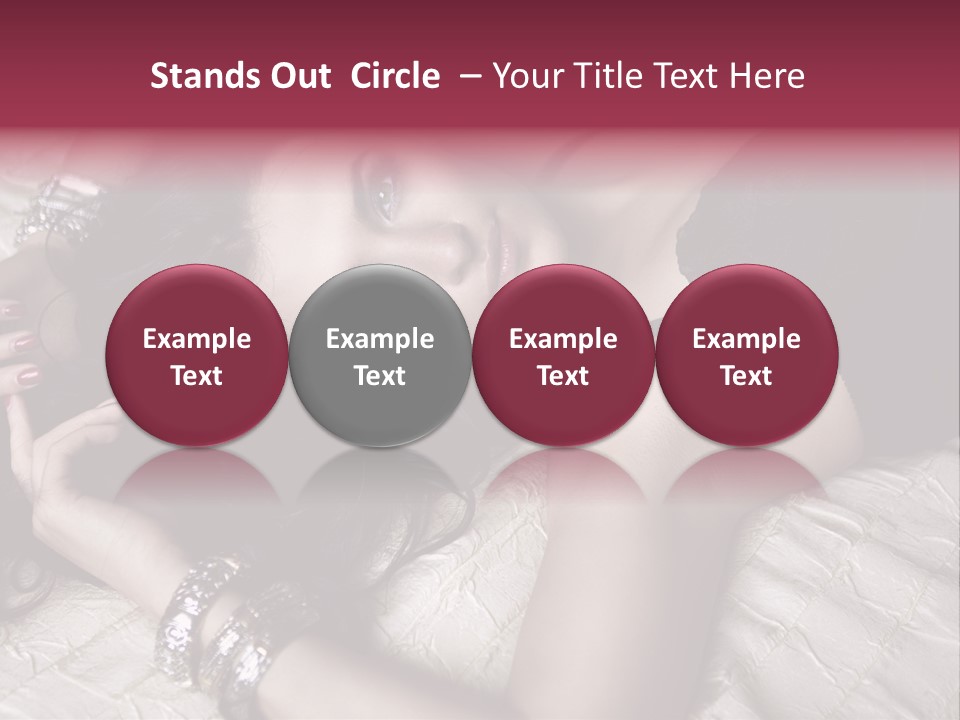 Lip Gloss Model Blush PowerPoint Template