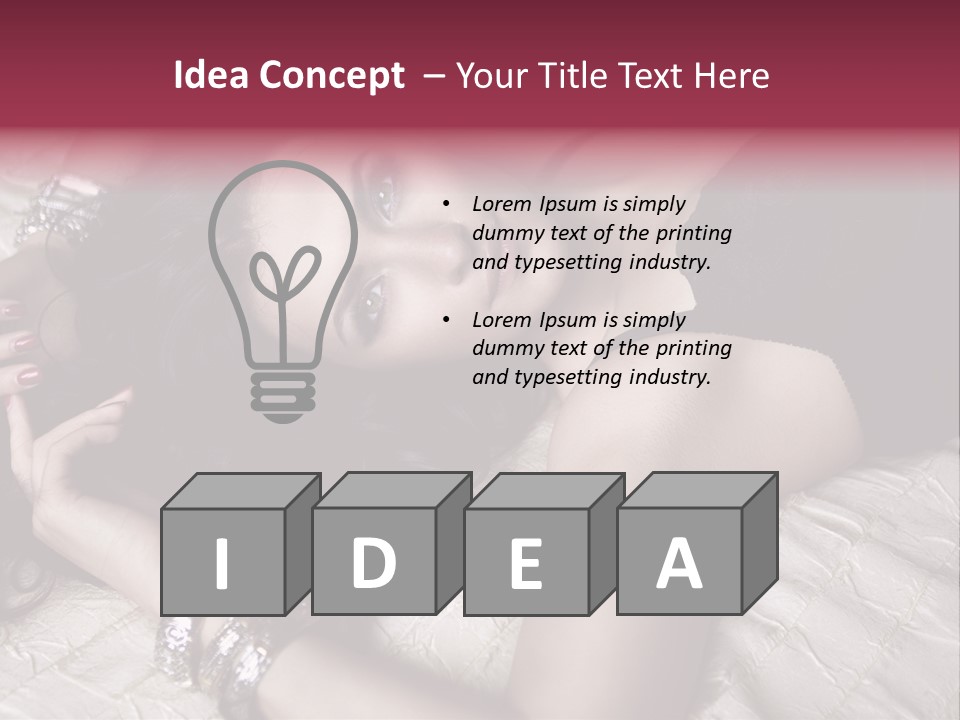 Lip Gloss Model Blush PowerPoint Template