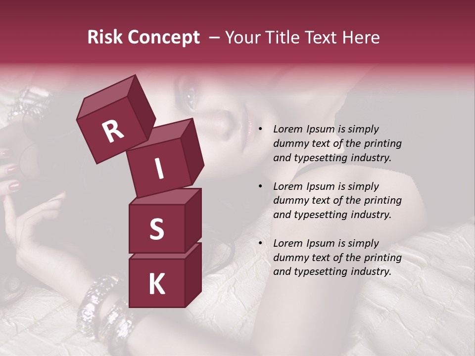 Lip Gloss Model Blush PowerPoint Template