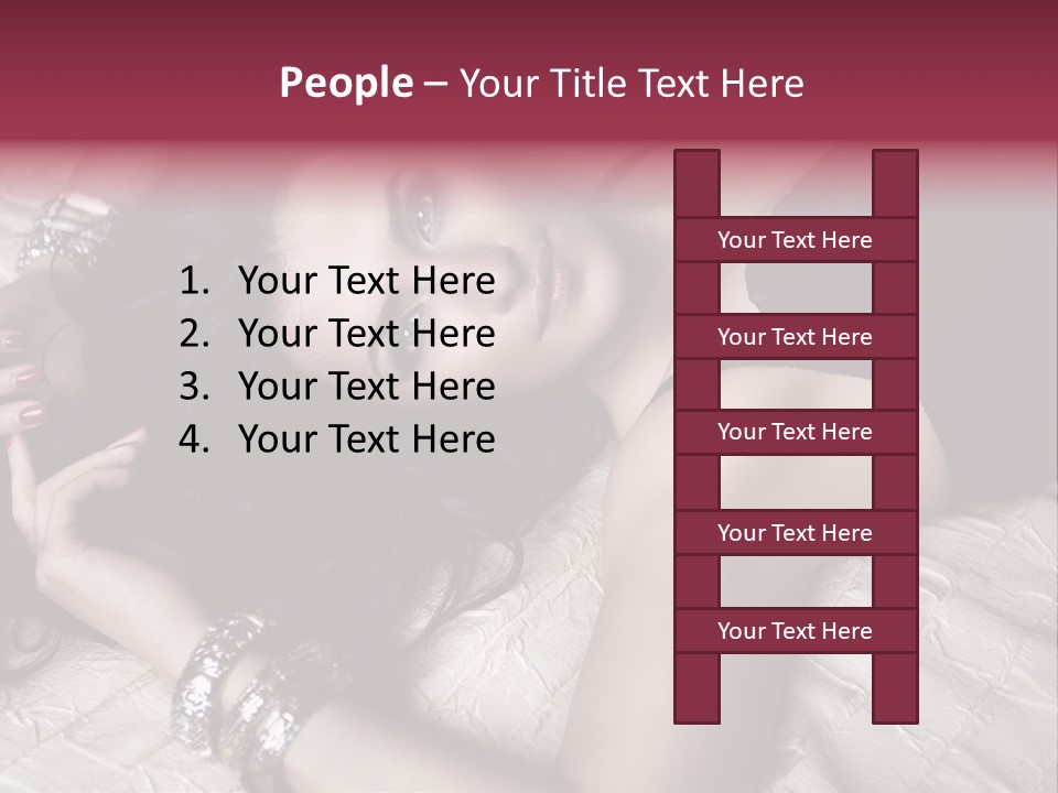 Lip Gloss Model Blush PowerPoint Template