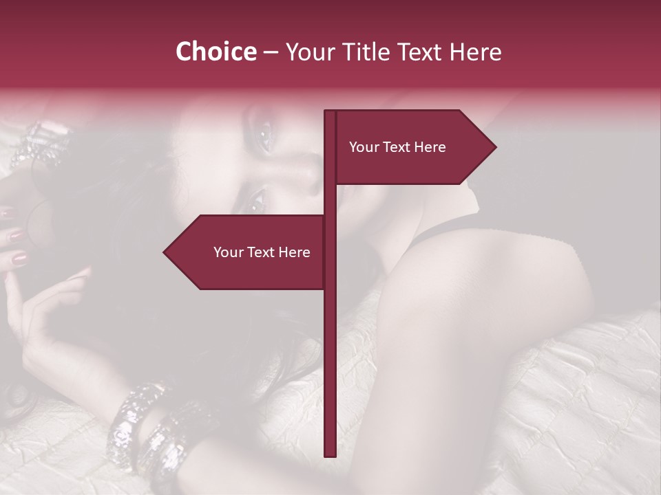 Lip Gloss Model Blush PowerPoint Template