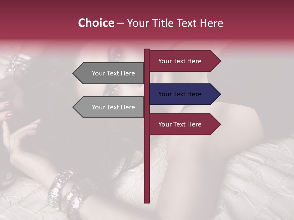 Lip Gloss Model Blush PowerPoint Template