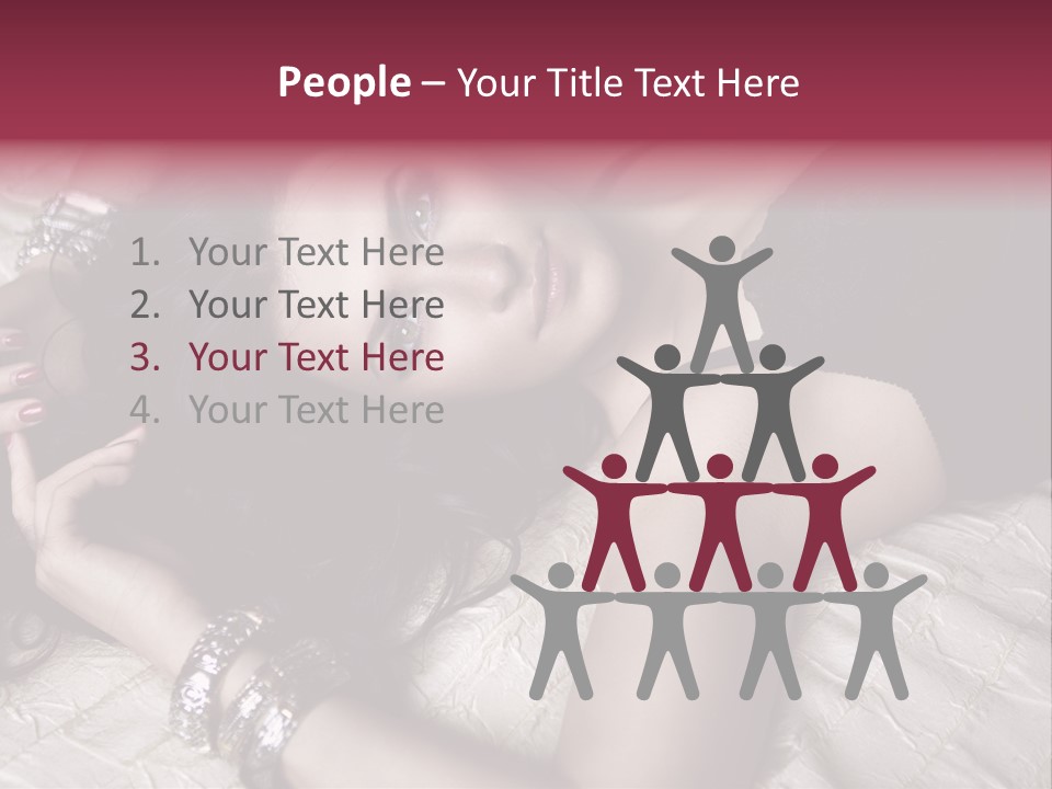 Lip Gloss Model Blush PowerPoint Template