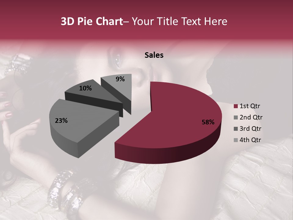 Lip Gloss Model Blush PowerPoint Template