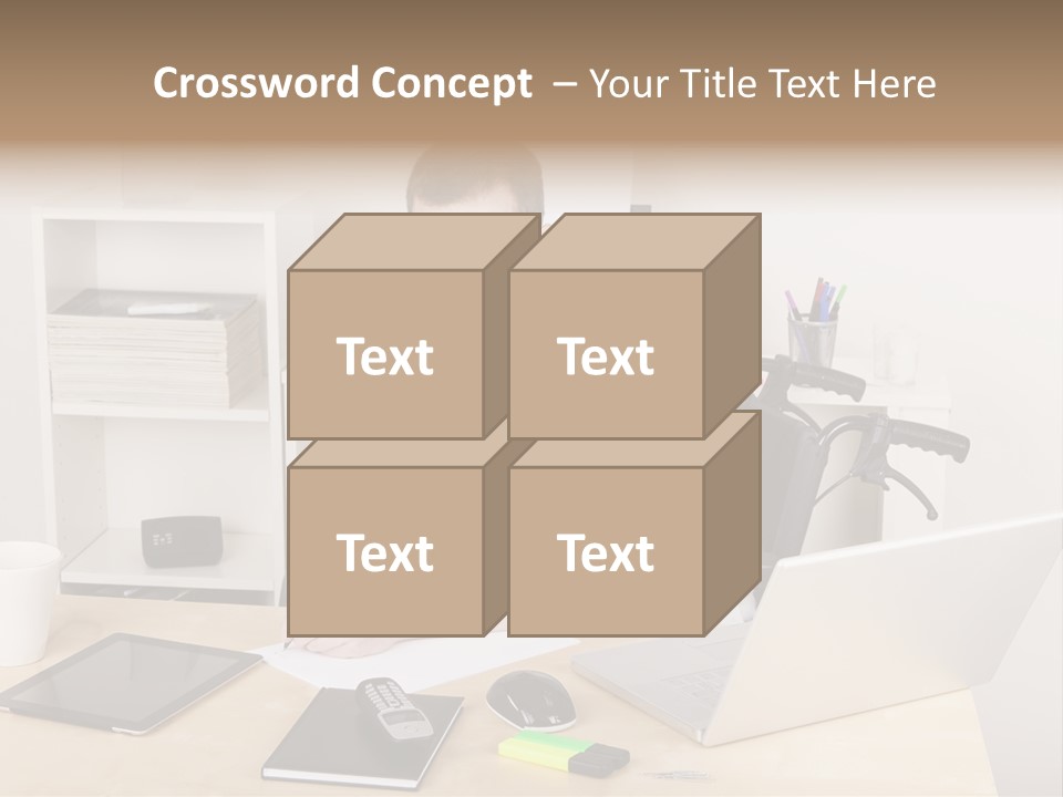 Male Disabled Phone PowerPoint Template