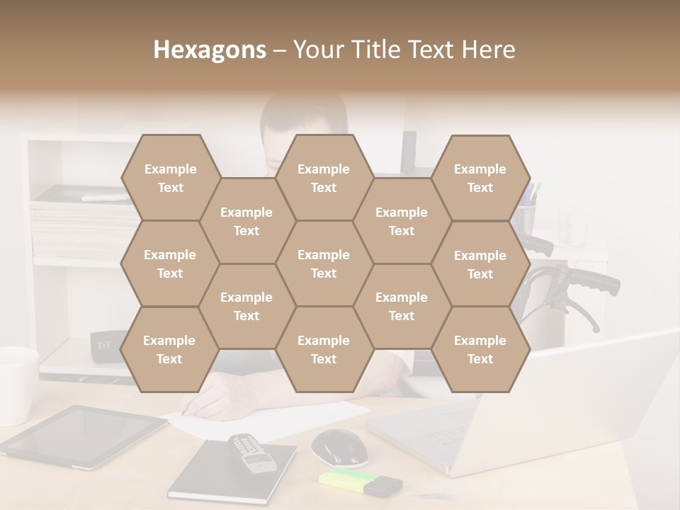 Male Disabled Phone PowerPoint Template