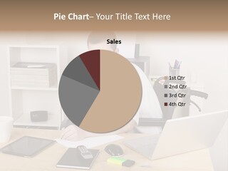 Male Disabled Phone PowerPoint Template