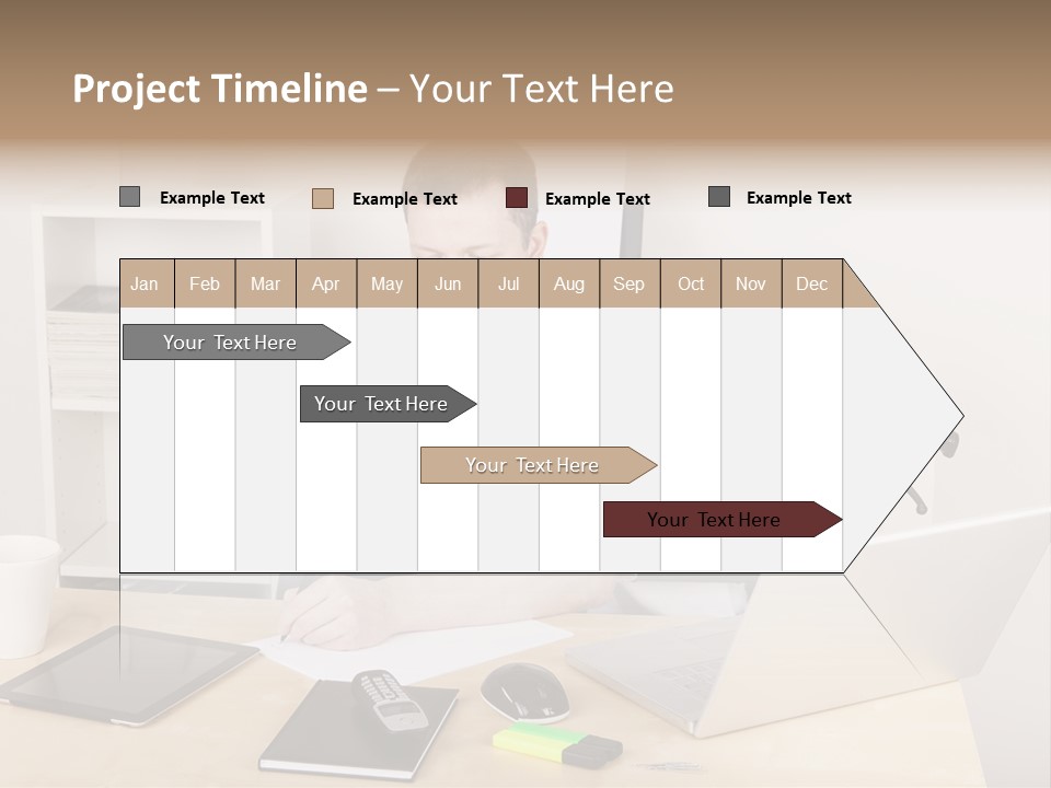 Male Disabled Phone PowerPoint Template