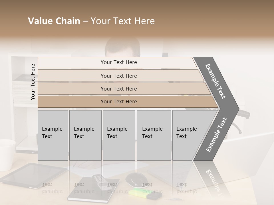 Male Disabled Phone PowerPoint Template