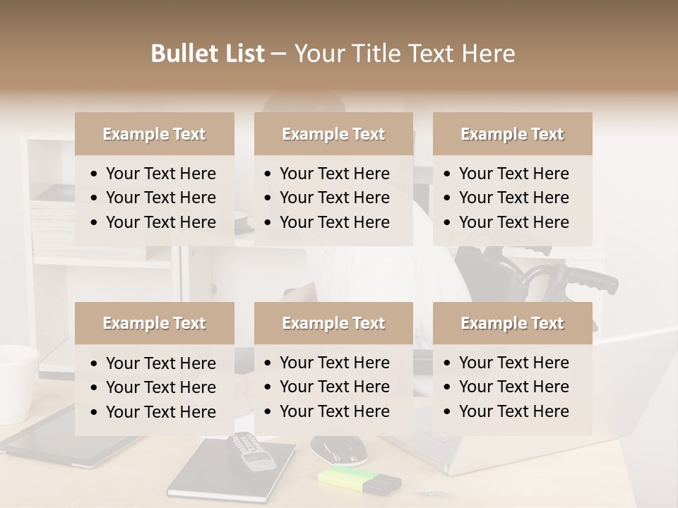 Male Disabled Phone PowerPoint Template
